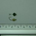 Мормышка Глаз. d=4,5 мм. зелёная смола + фосфор