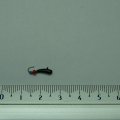 Мормышка Конус d=4 мм. вольфрам. чёрная с золот.блёстками
